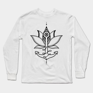 Anchor in Mandala Style Long Sleeve T-Shirt